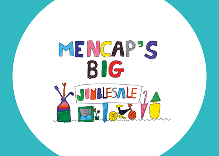 Hand drawn image that reads "Mencap's Big Jumble Sale".