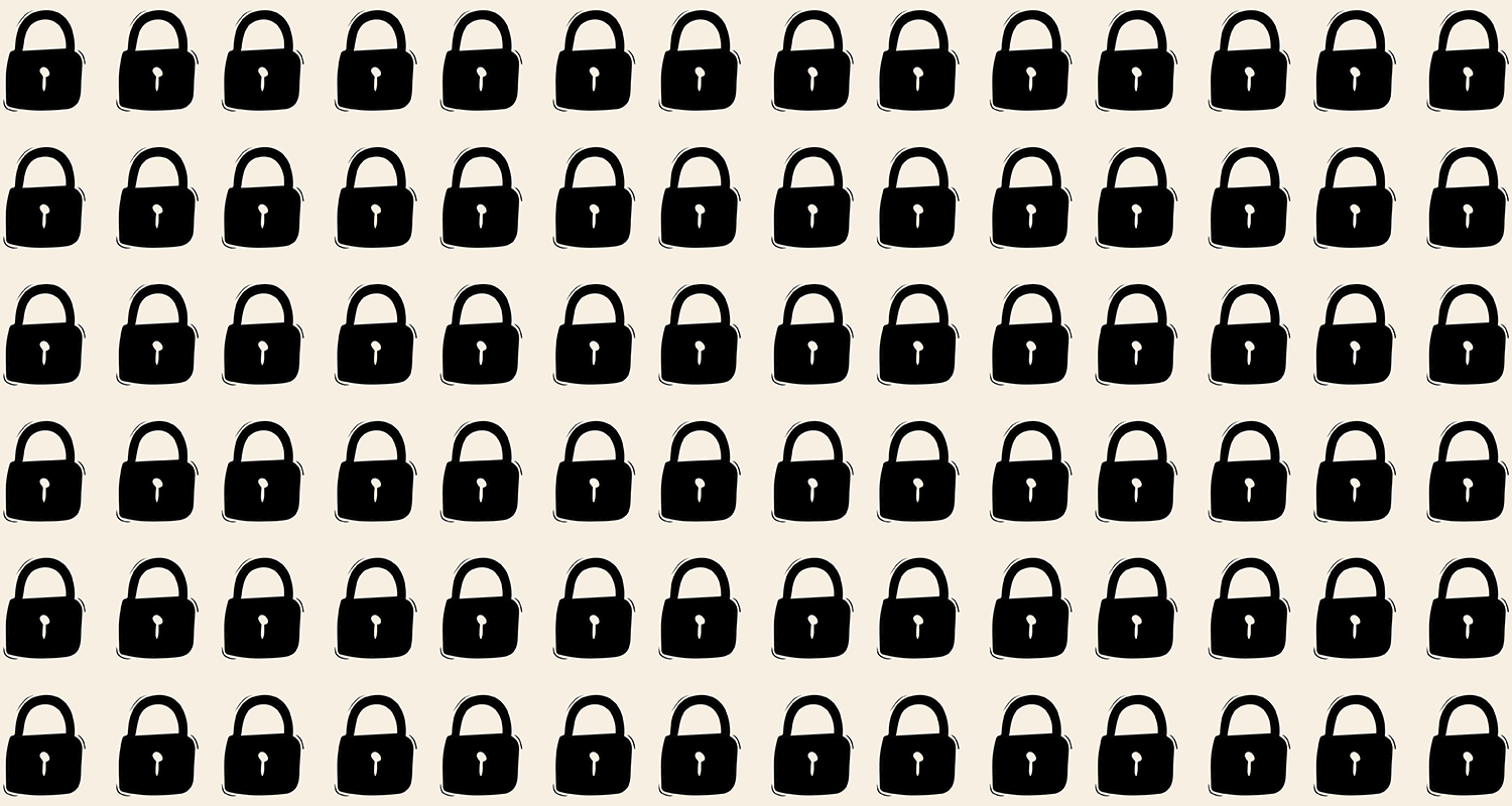 The image shows a graphic of hundreds of padlocks to represent those locked away in mental health hospitals.