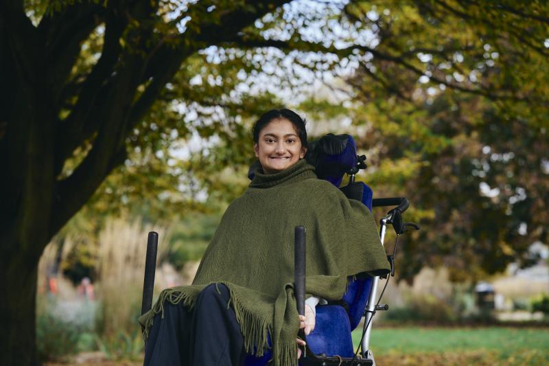 Rahima looking proud in a park